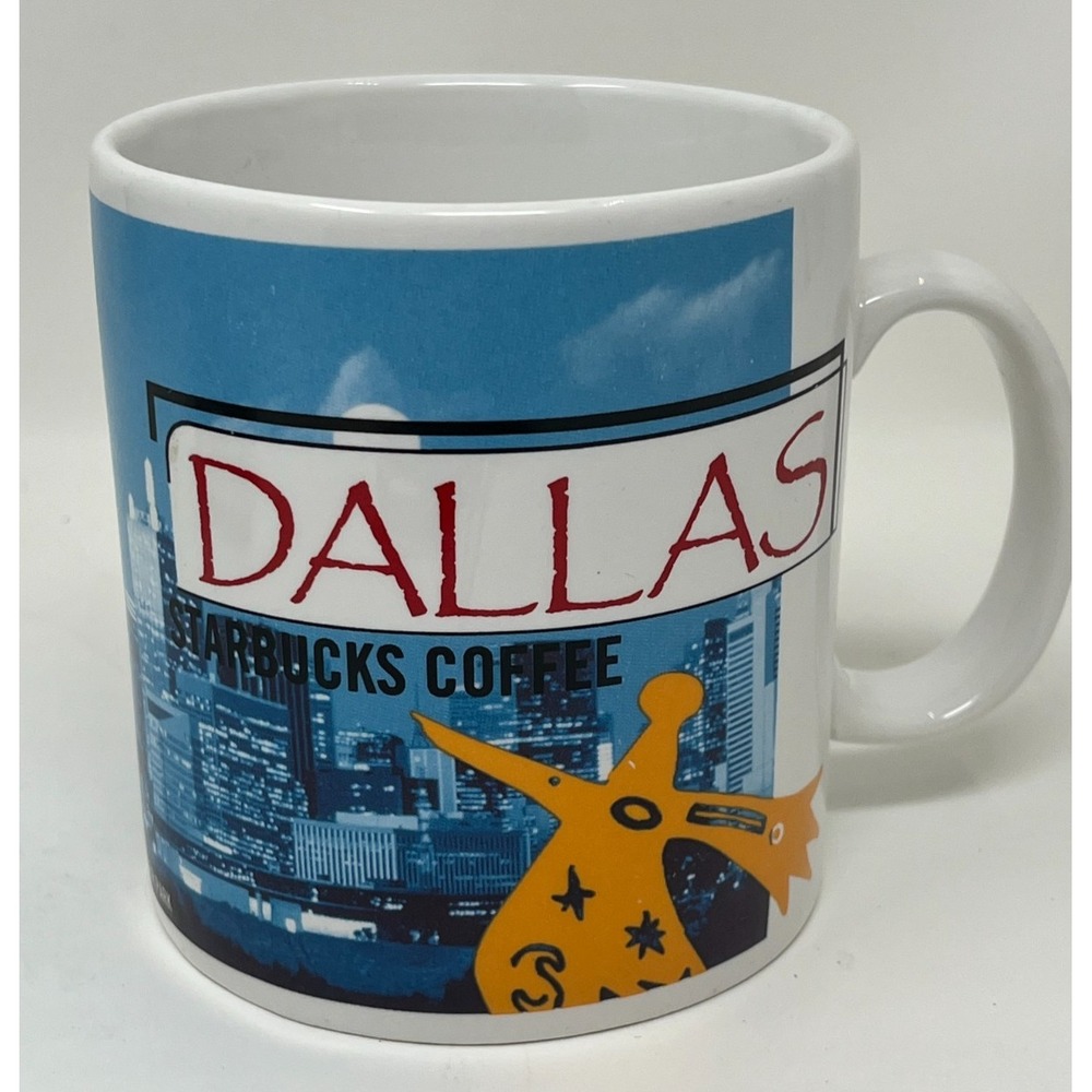 Starbucks Dallas City Mug 1999 Collector Series 16 oz Coffee Cup Texas Skyline
